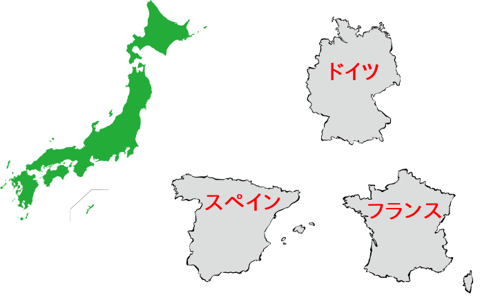 日本とほぼ同じ面積の国は